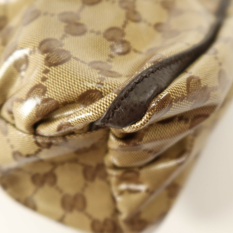 GUCCI 塗層帆布Shoulder Bag金扣肩背袋-13