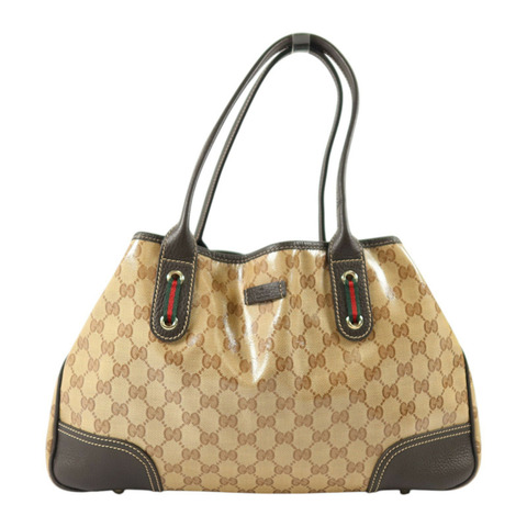GUCCI 塗層帆布Shoulder Bag金扣肩背袋