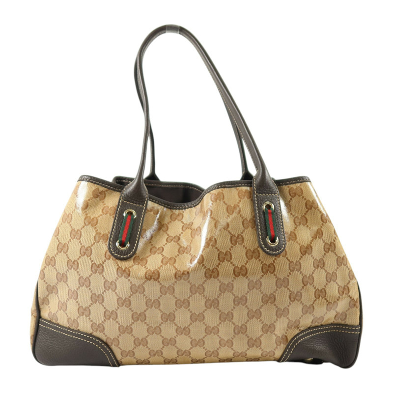GUCCI 塗層帆布Shoulder Bag金扣肩背袋-1