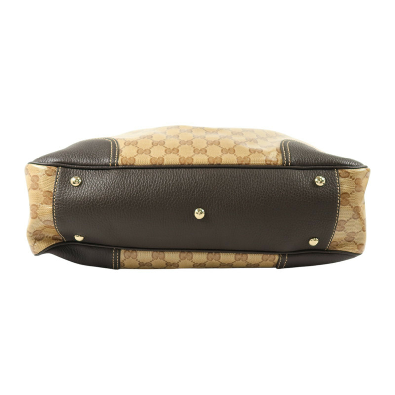 GUCCI 塗層帆布Shoulder Bag金扣肩背袋-3