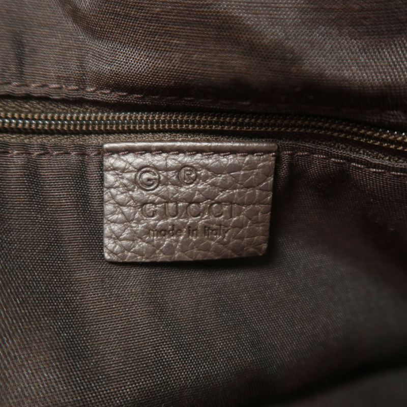 GUCCI 塗層帆布Shoulder Bag金扣肩背袋-5