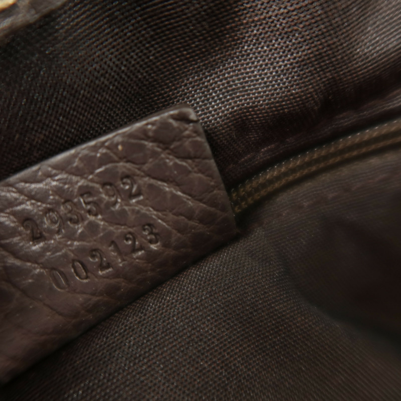 GUCCI 塗層帆布Shoulder Bag金扣肩背袋-6