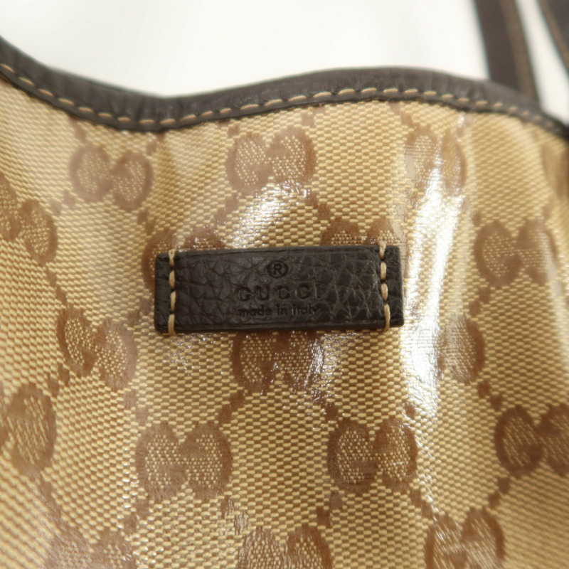 GUCCI 塗層帆布Shoulder Bag金扣肩背袋-7