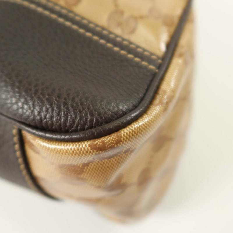 GUCCI 塗層帆布Shoulder Bag金扣肩背袋-11
