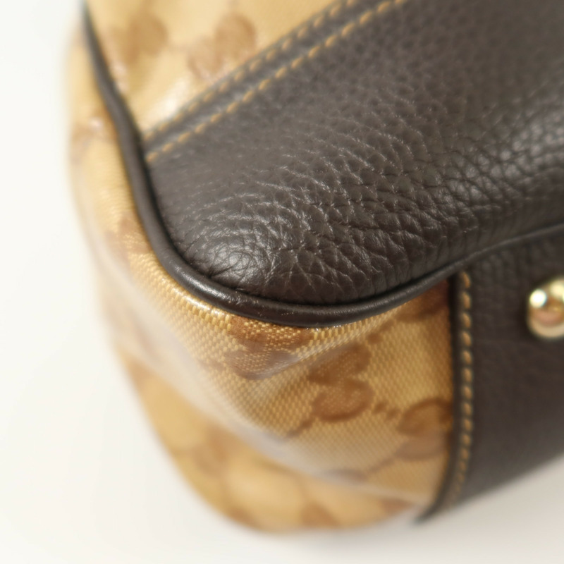 GUCCI 塗層帆布Shoulder Bag金扣肩背袋-12