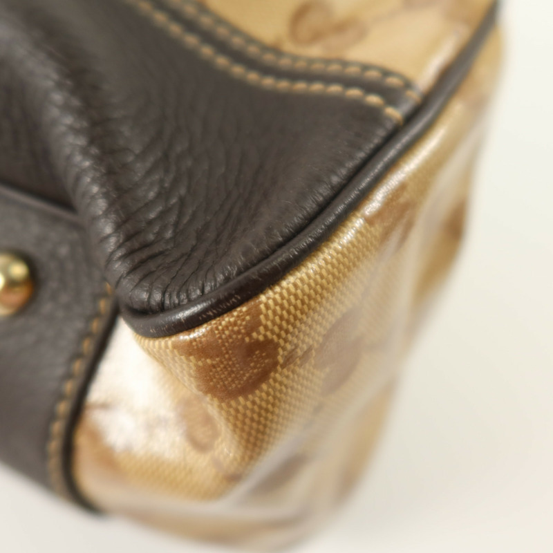 GUCCI 塗層帆布Shoulder Bag金扣肩背袋-13