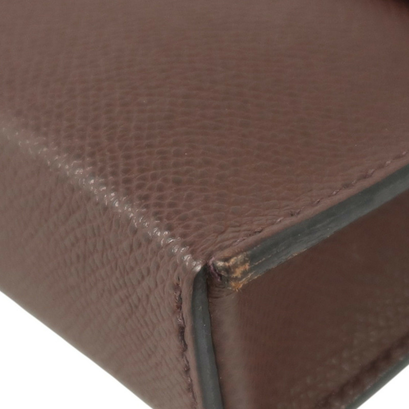 HERMES Epsom Hermesnap Wallet銀扣肩背袋Rouge Sellier-11