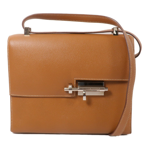 HERMES Epsom皮革Verrou 23肩背袋Gold