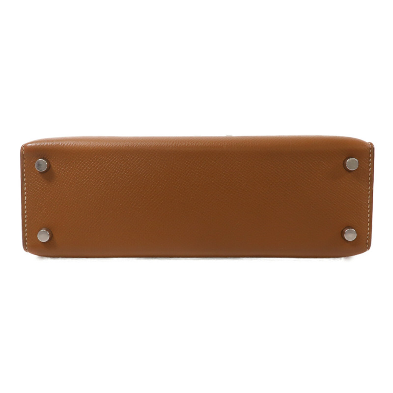HERMES Epsom皮革Verrou 23肩背袋Gold-3