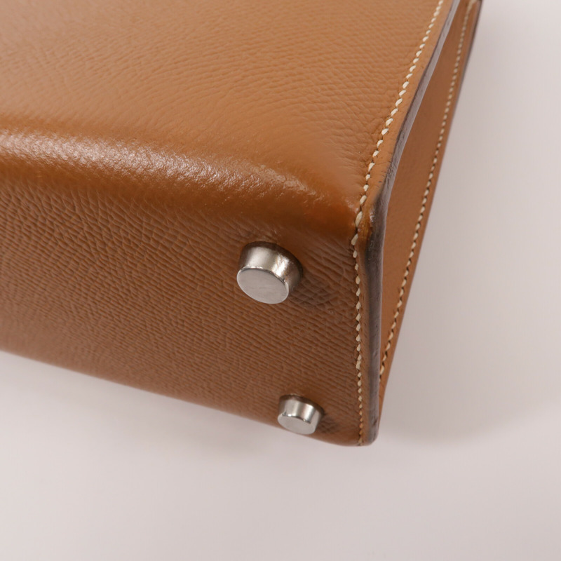 HERMES Epsom皮革Verrou 23肩背袋Gold-13
