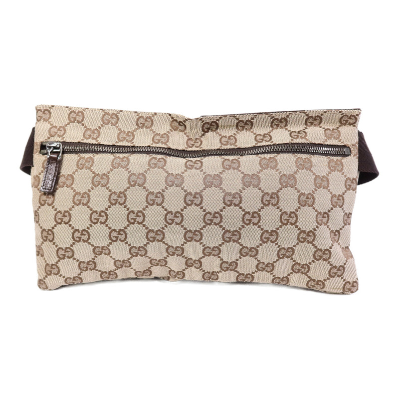 GUCCI 帆布Waist Bag銀扣腰包-1