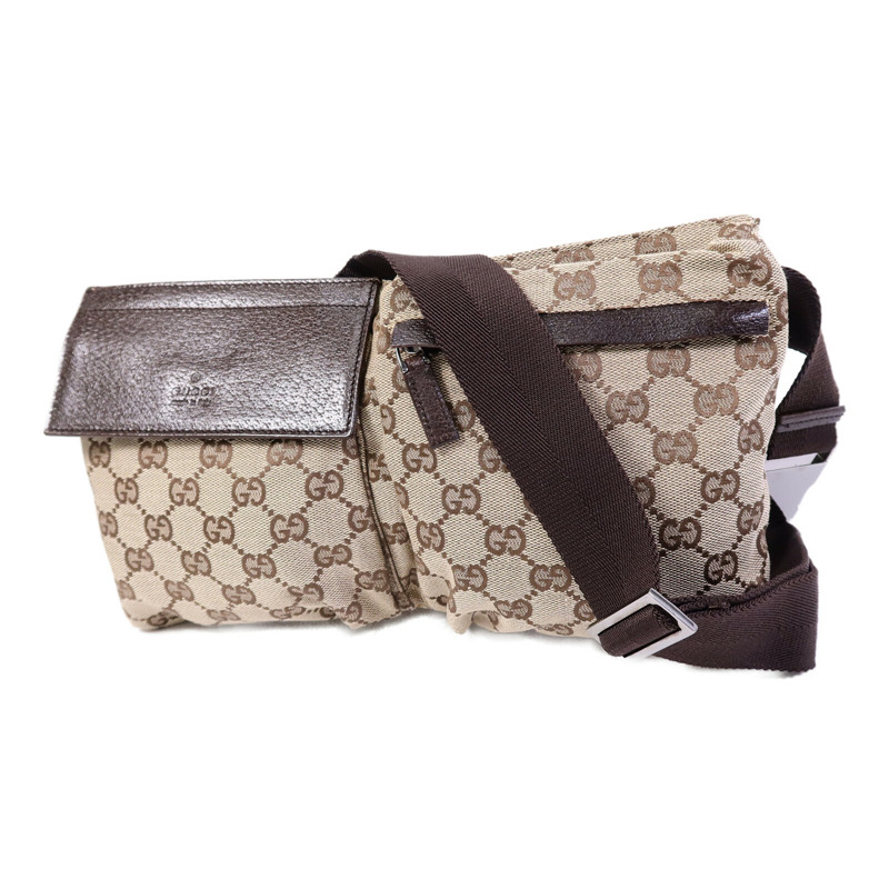 GUCCI 帆布Waist Bag銀扣腰包-2