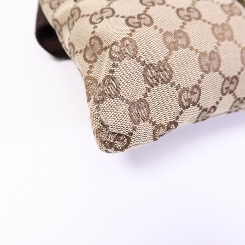 GUCCI 帆布Waist Bag銀扣腰包-12