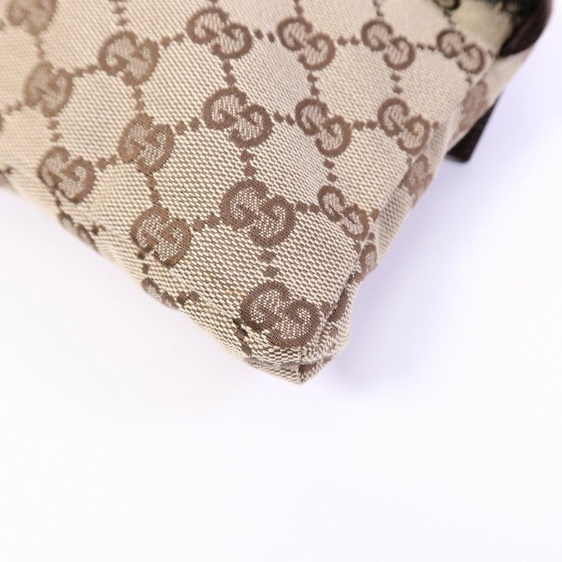 GUCCI 帆布Waist Bag銀扣腰包-13