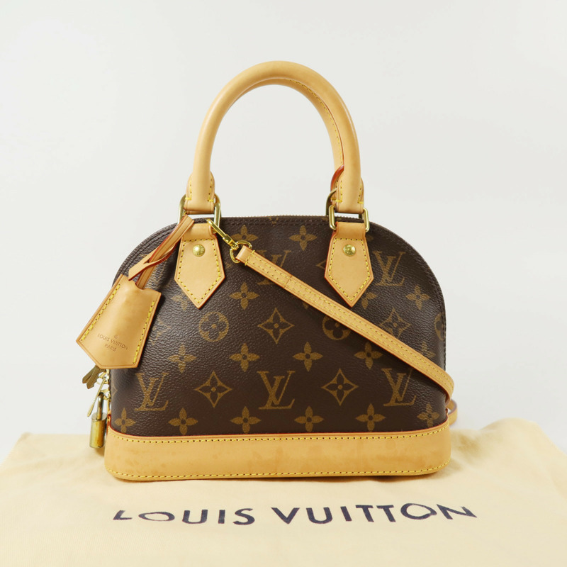 LOUIS VUITTON Monogram Alma BB金扣手挽肩背兩用袋-9