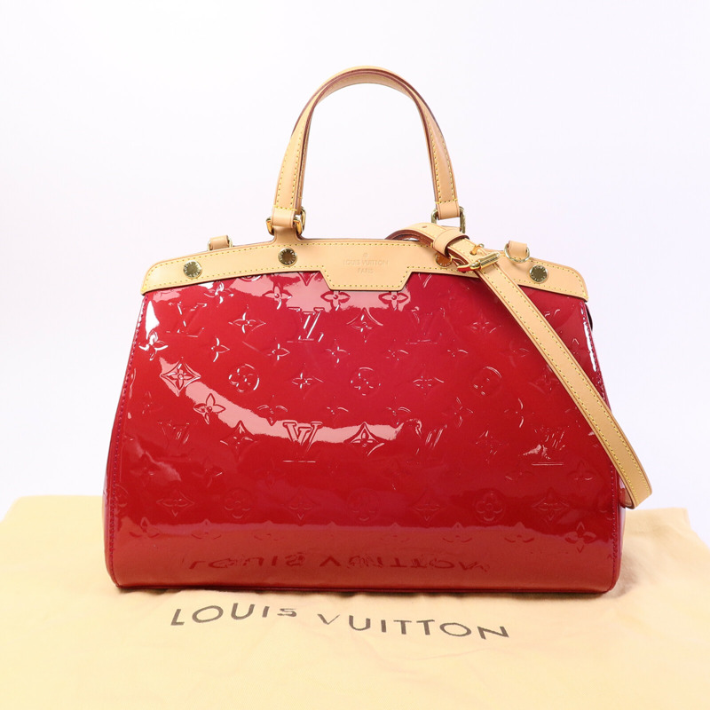 LOUIS VUITTON Monogram Vernis Brea MM手挽袋-9