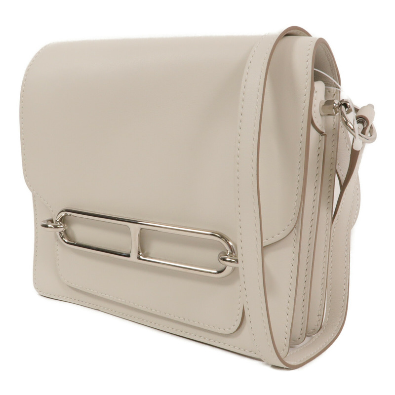 HERMES Evercolor皮革Mini Roulis肩背袋Blanc-2