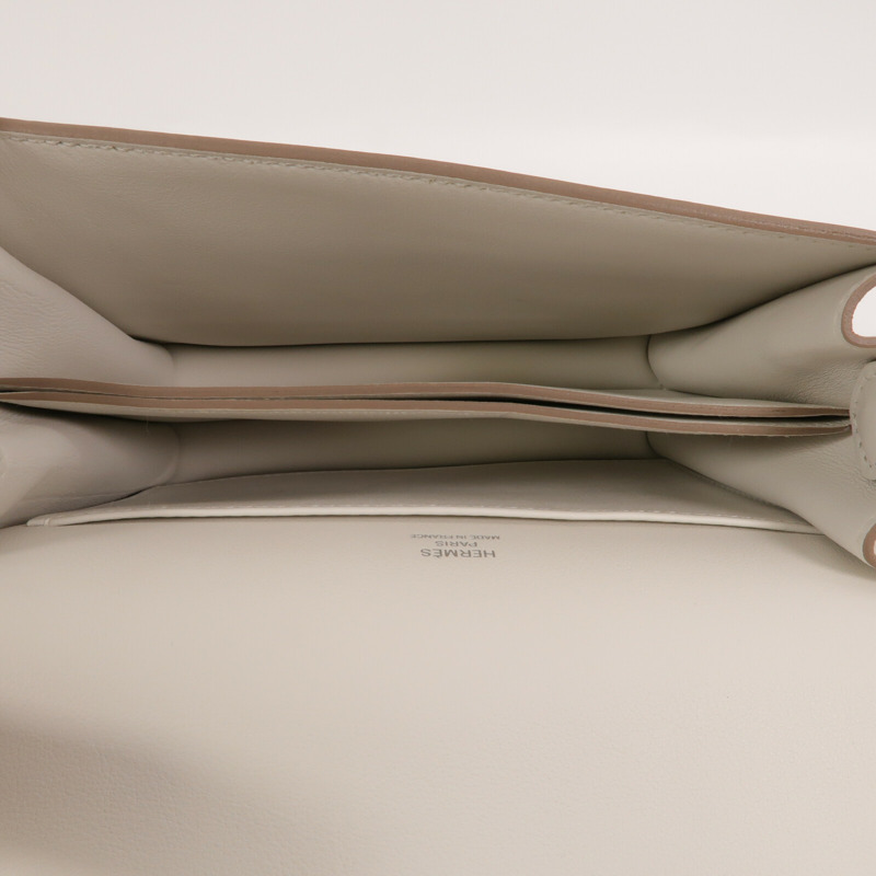 HERMES Evercolor皮革Mini Roulis肩背袋Blanc-4