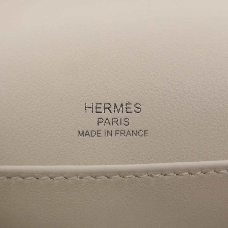 HERMES Evercolor皮革Mini Roulis肩背袋Blanc-5