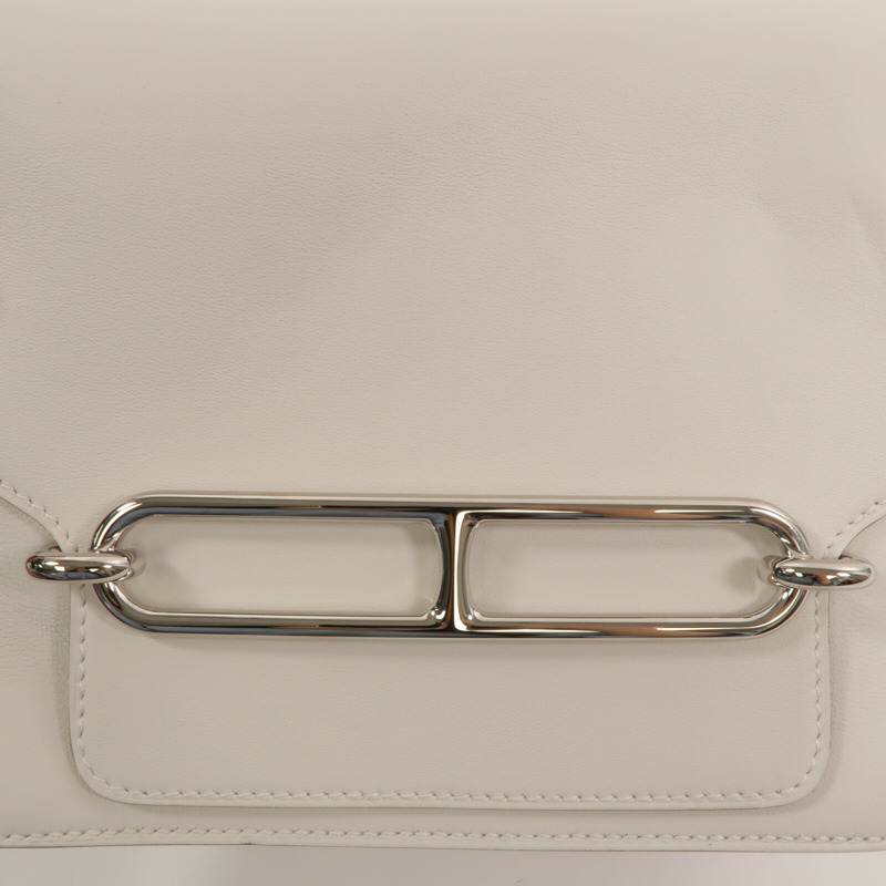 HERMES Evercolor皮革Mini Roulis肩背袋Blanc-6