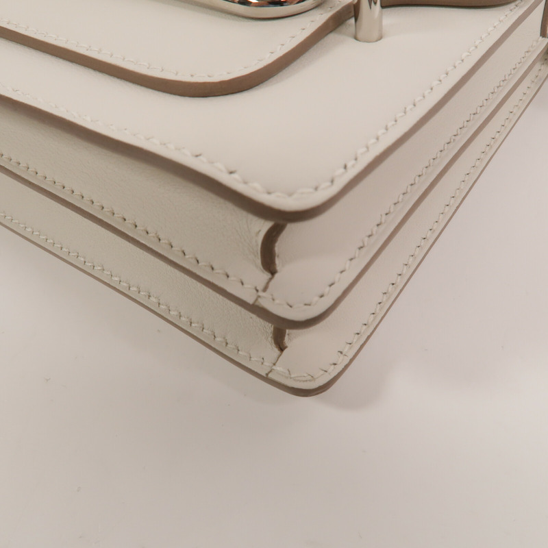 HERMES Evercolor皮革Mini Roulis肩背袋Blanc-11