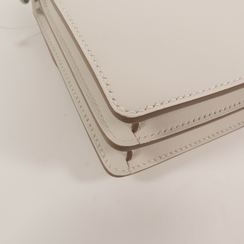 HERMES Evercolor皮革Mini Roulis肩背袋Blanc-12