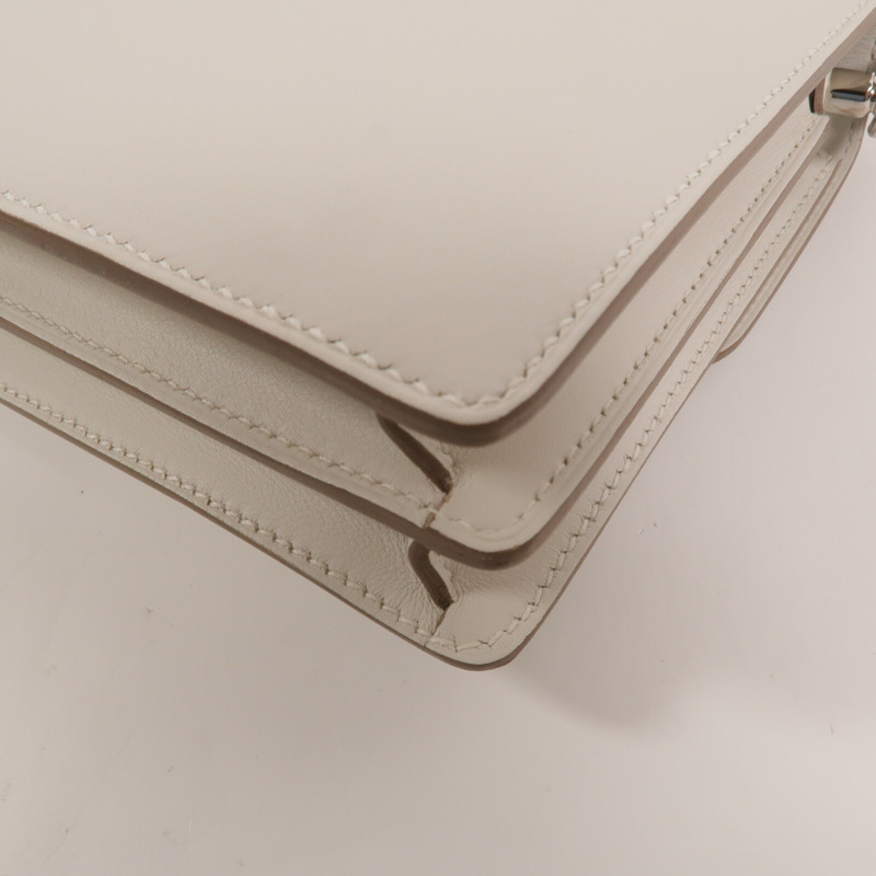 HERMES Evercolor皮革Mini Roulis肩背袋Blanc-13