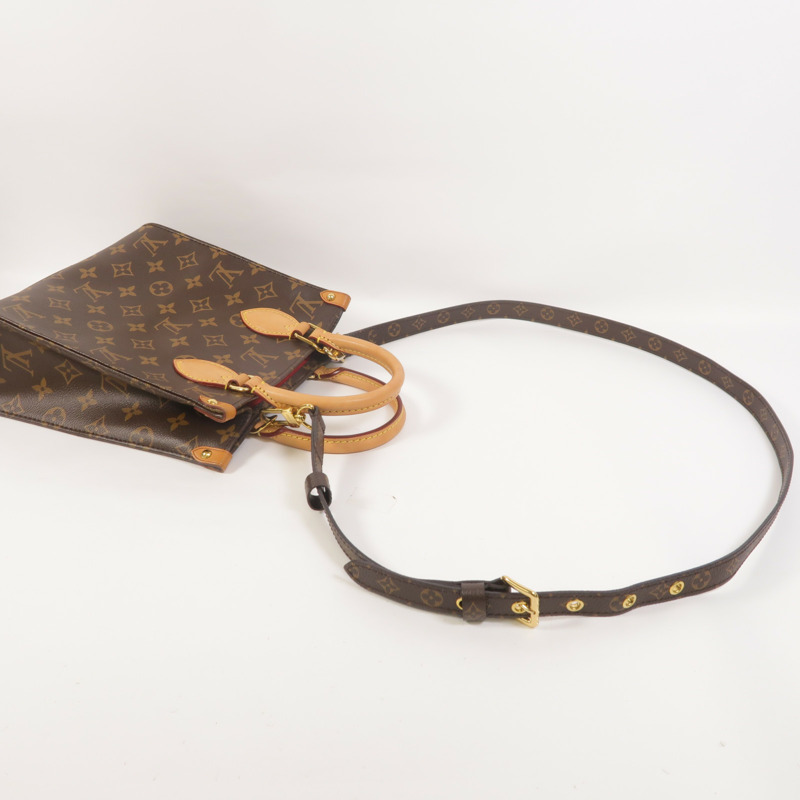 LOUIS VUITTON Monogram Sac Plat BB手挽肩背兩用袋-7