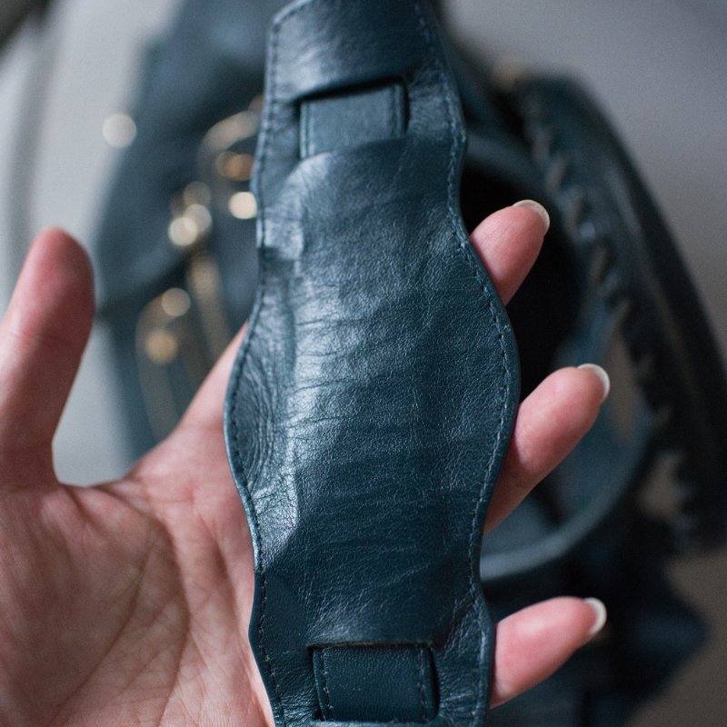 Balenciaga 巴黎世家 City Classic Metallic Edge 390154 金釦 墨綠色金邊機車包-17