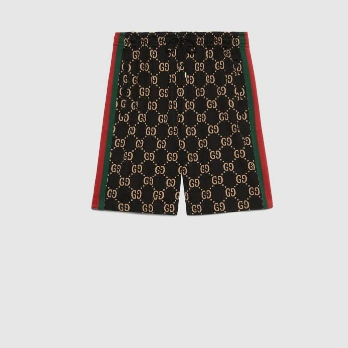 💎Han's house精品服飾💎GUCCI 古馳 GG 滿版 短褲  XXL 原價38000-5