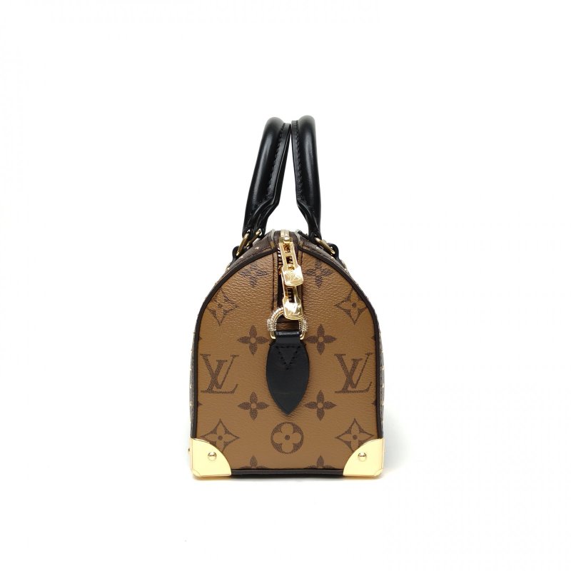 LOUIS VUITTON Sptrunk20鉚釘可拆卸肩帶老花PVC晶片肩背包-3
