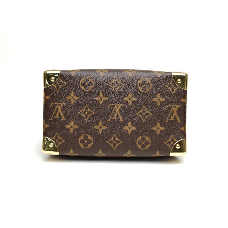 LOUIS VUITTON Sptrunk20鉚釘可拆卸肩帶老花PVC晶片肩背包-4