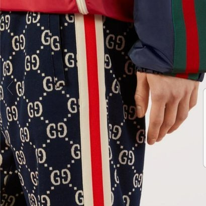 💎Han's house精品服飾💎GUCCI 古馳 GG 滿版 短褲 原價38000-5