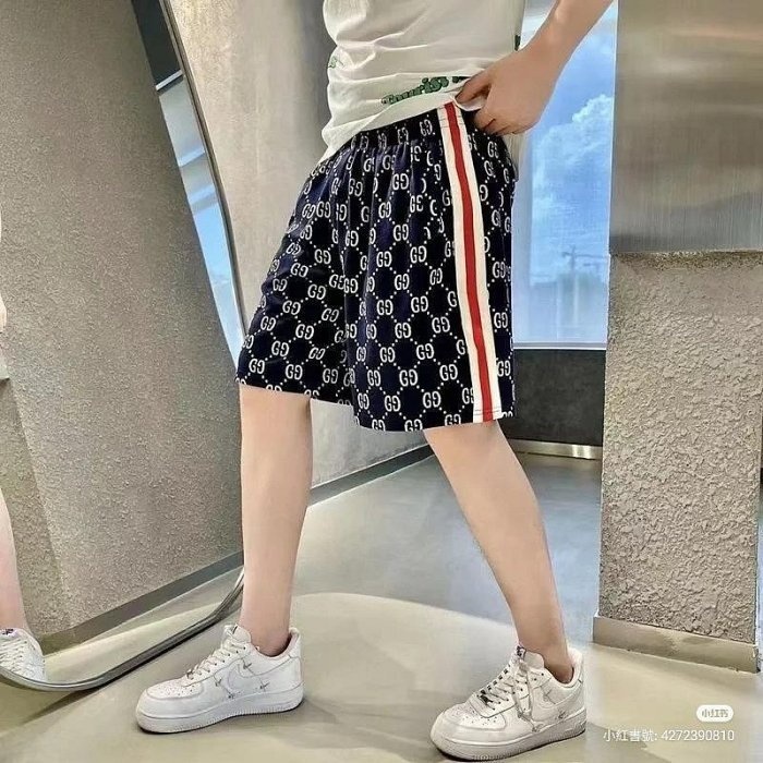 💎Han's house精品服飾💎GUCCI 古馳 GG 滿版 短褲 原價38000-8