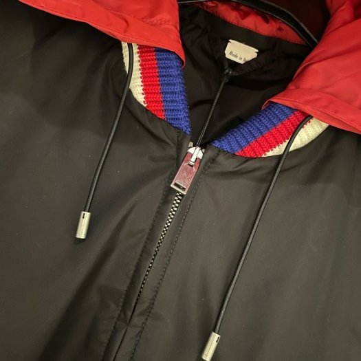 💎Han's house精品服飾💎Gucci 連帽可藏 外套 風衣  現貨 M /L原價56500-4