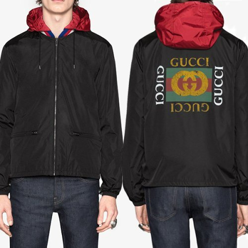💎Han's house精品服飾💎Gucci 連帽可藏 外套 風衣  現貨 M /L原價56500-5