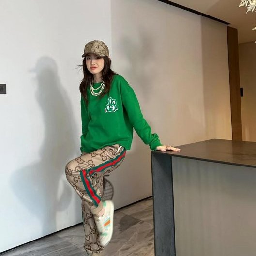 💎Han's house精品服飾💎 GUCCI 古馳 GG 滿版 長褲  現貨 S 原價50800-4