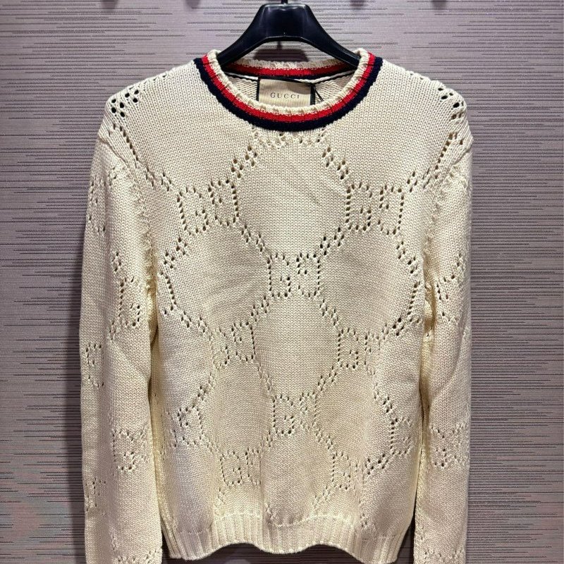 💎Han's house精品服飾💎 GUCCI 滿版 GG 針織 棉質 毛衣 ‎可水洗 現貨 M  原價37200-0