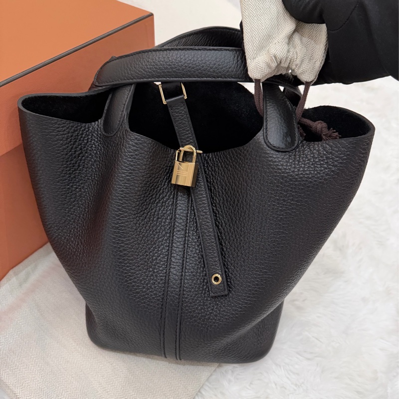 Hermes/ Picotin Lock 22/ 黑金/ B刻-4