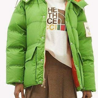 💎Han's house精品服飾💎 GUCCI 聯名 The North Face 羽絨 連帽可拆 外套 義大利製  現貨 L 原價 95000-6