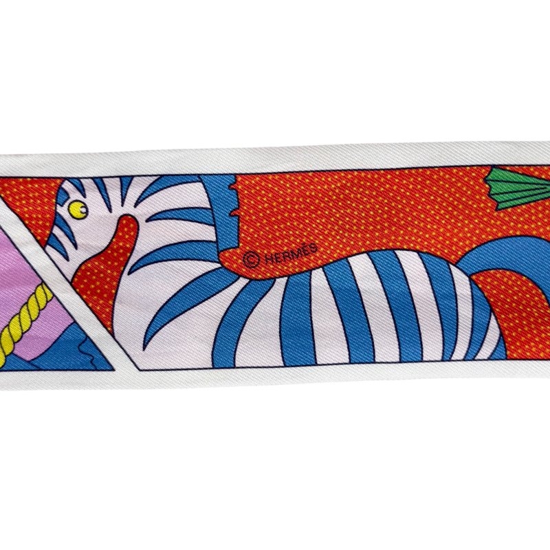HERMES Factory Suite Twilly 幼絲巾-9