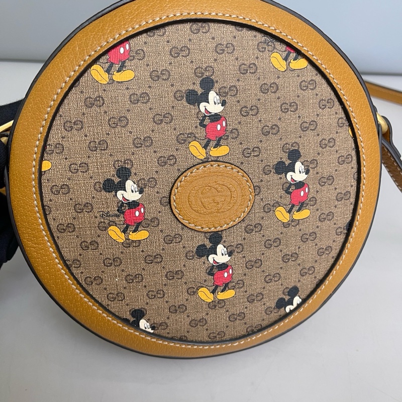 Gucci古馳 Disney米奇圓餅包，98新 成色很好 正品❤️-7