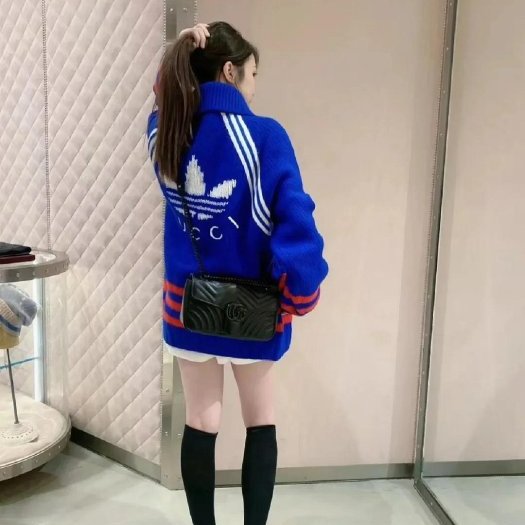 💎Han's house精品服飾💎GUCCI 古馳 聯名 愛迪達 adidas 粗毛線 針織羊毛 外套 現貨S 原價87000-5