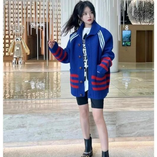 💎Han's house精品服飾💎GUCCI 古馳 聯名 愛迪達 adidas 粗毛線 針織羊毛 外套 現貨S 原價87000-9