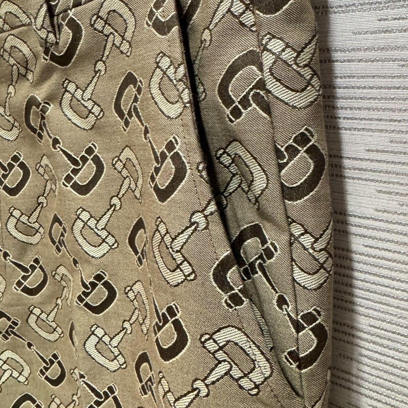 💎Han's house精品服飾💎GUCCI 滿版 老花 馬銜扣圖 長褲 西裝褲 現貨M 原價38500-3