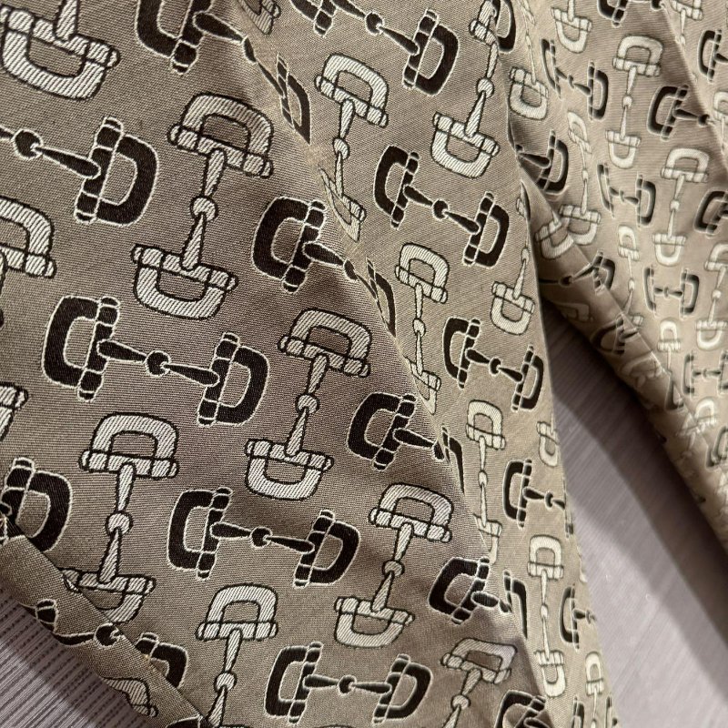💎Han's house精品服飾💎GUCCI 滿版 老花 馬銜扣圖 長褲 西裝褲 現貨M 原價38500-4