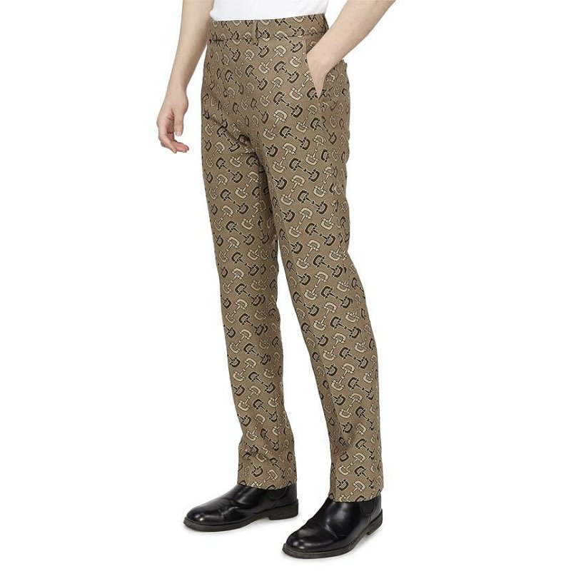 💎Han's house精品服飾💎GUCCI 滿版 老花 馬銜扣圖 長褲 西裝褲 現貨M 原價38500-6