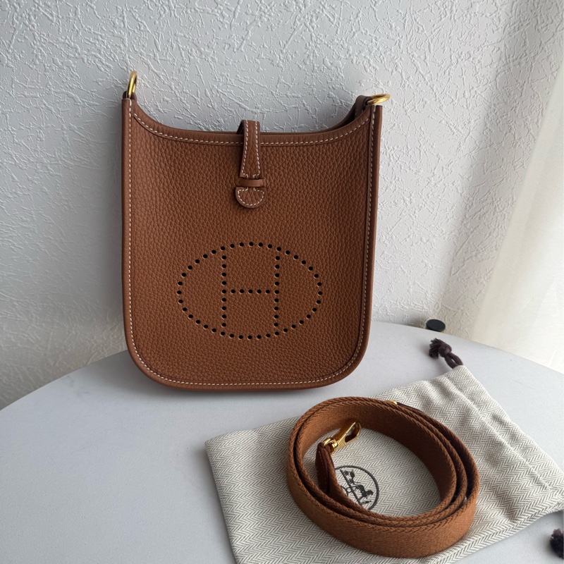 Hermes 金棕金mini evelyne-0