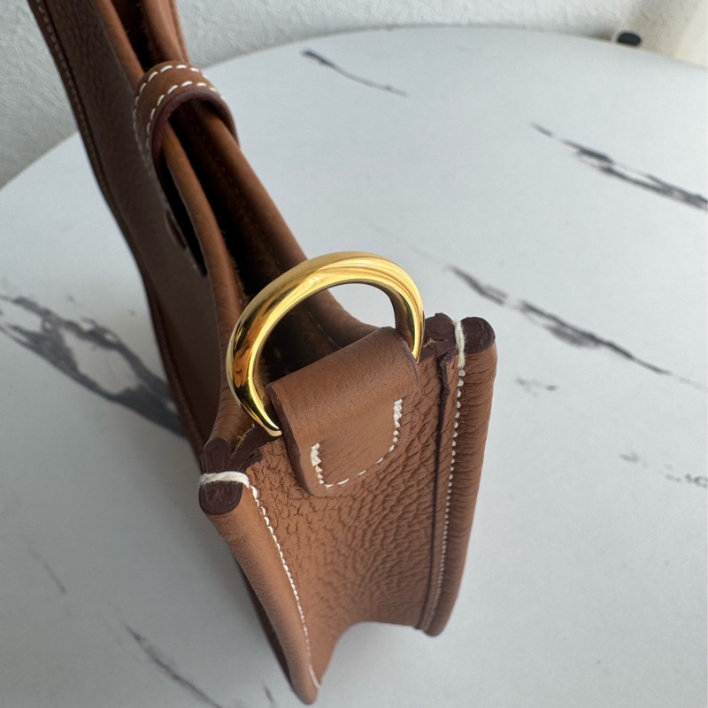 Hermes 金棕金mini evelyne-10
