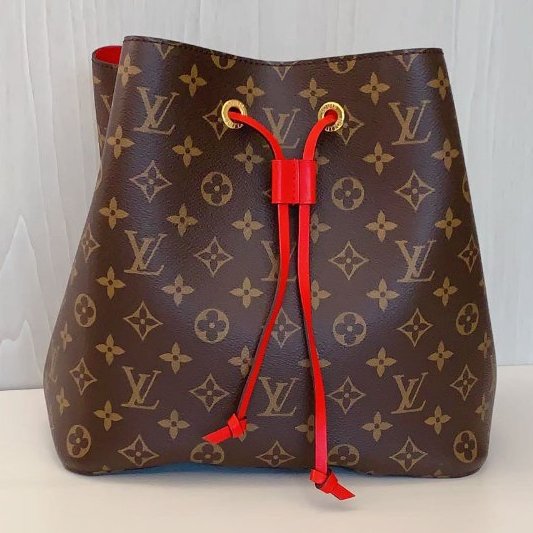 路易威登/Louis Vuitton 紅色老花水桶包-5
